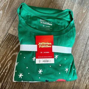 NWT! Jammies for Your Families Woman's Plus Sz 3X Christmas PJ Set